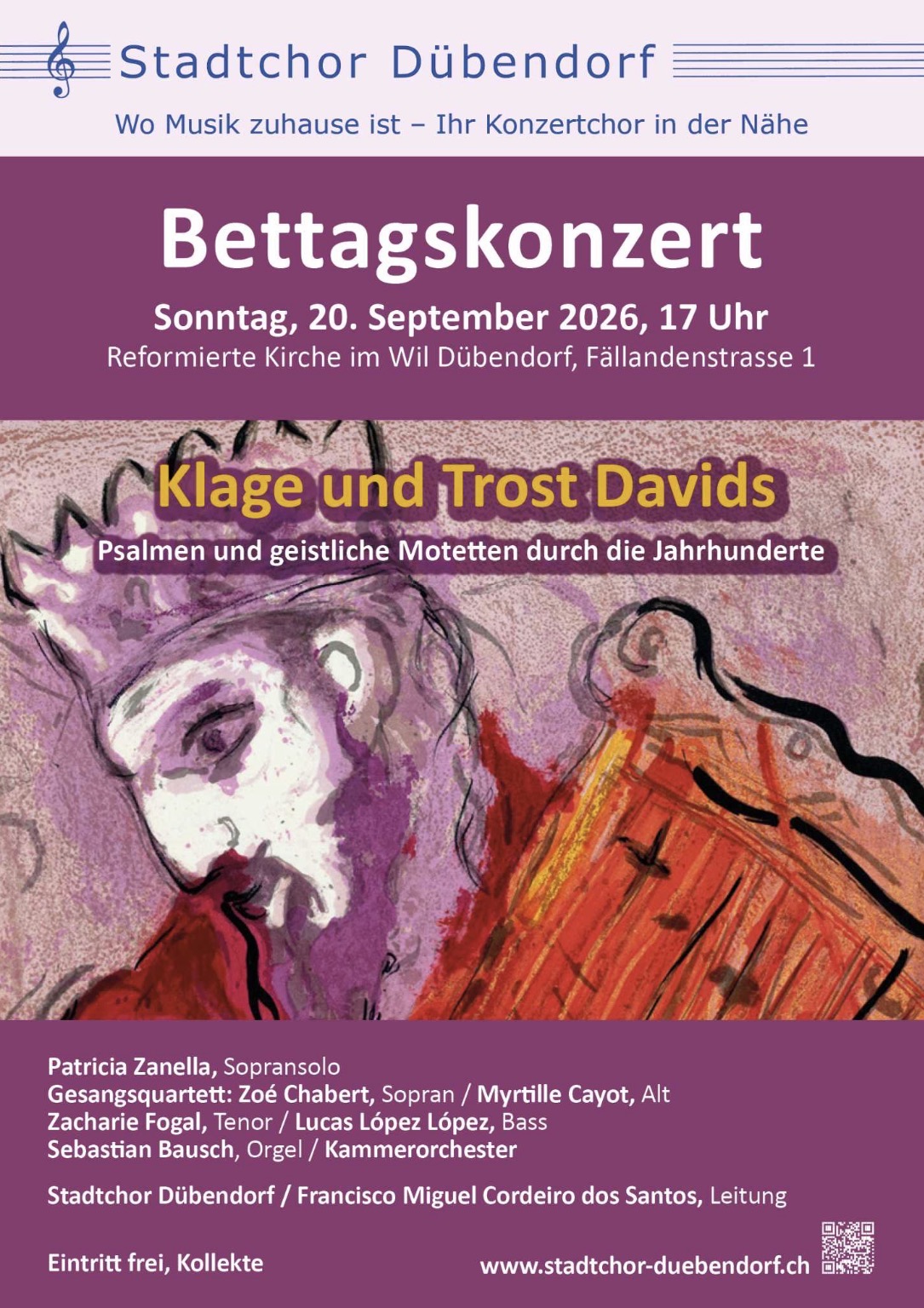 "Klage und Trost Davids" - Bettagskonzert